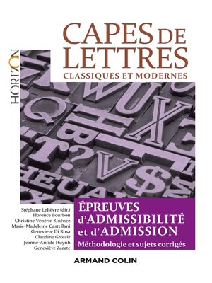 cover image of CAPES de Lettres--3éd.